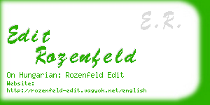 edit rozenfeld business card